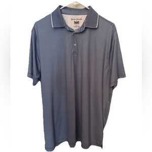 Hickey Freeman Golf Mens Large Blue Polo Shirt Moisture Wicking UPF 50+